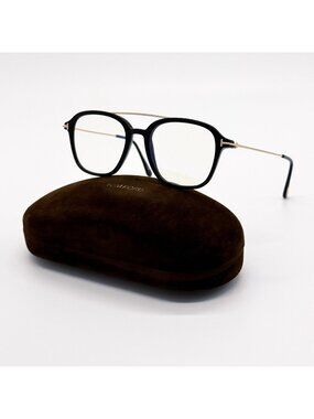 NEW TOM FORD EYEGLASSES TF5610 001 BLACK/GOLD MEN FT5610 001 EYEWEAR